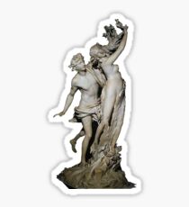 Apollo and Daphne Greek statue - scanlines Sticker