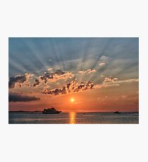 Sunbeam Sunset Photographic Print