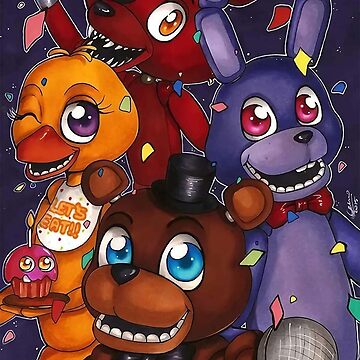 Fnaf Five-night-At-Freddys Anime Game Poster and Print Canvas Painting  Cartoon Bear Wall Art Picture for Room Home Decor Cuadros