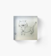 Cat - Chat de Martin Boisvert Bloc acrylique