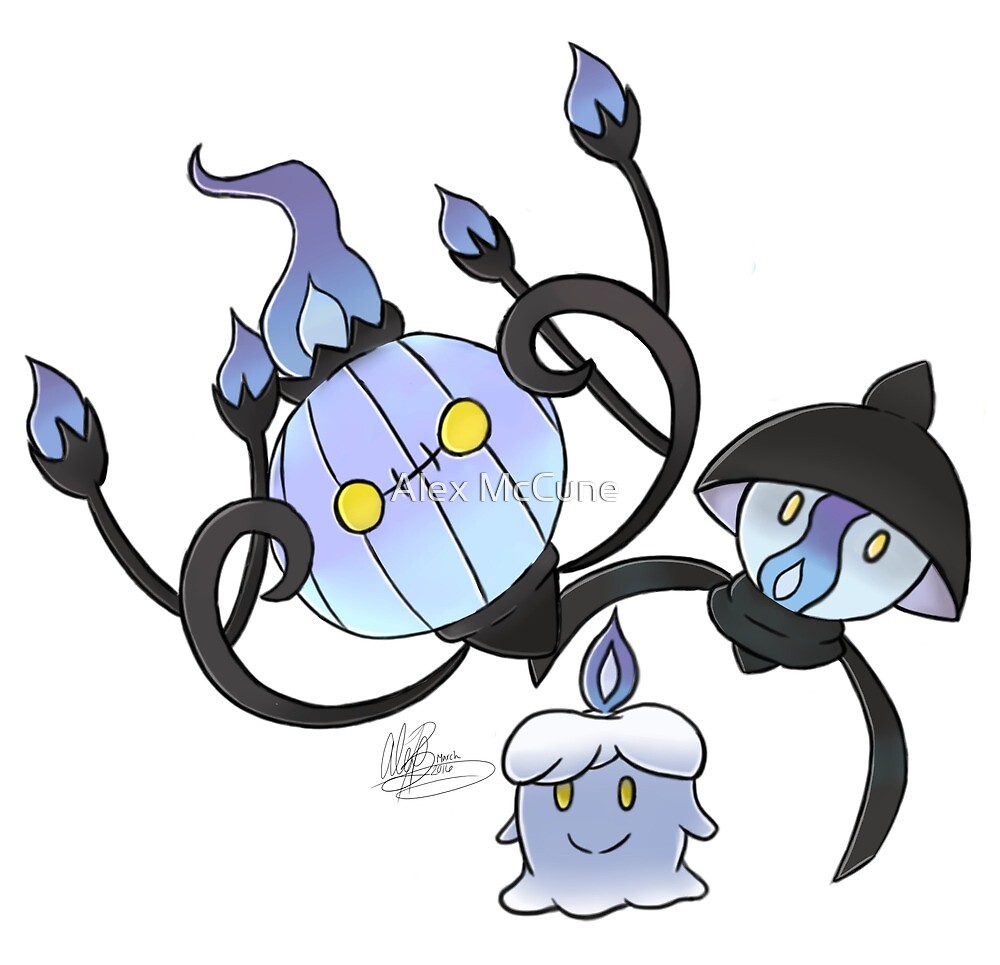 "Pokemon Litwick Evolutions" by Stacy McCune Redbubble