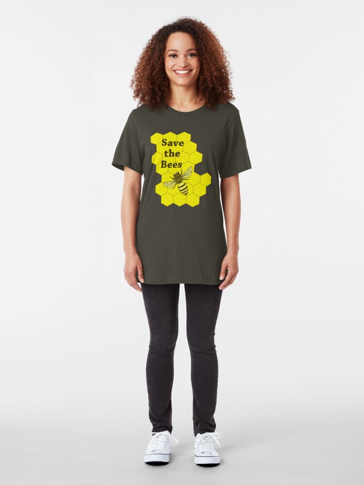 Alternate view of Save the Bees Slim Fit T-Shirt