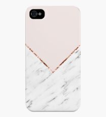 Peony blush geometric marble iPhone 4s/4 Case