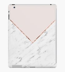 Peony blush geometric marble iPad Case/Skin