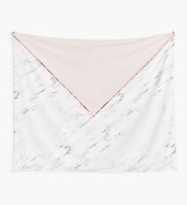 Peony blush geometric marble Wall Tapestry