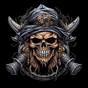 Unleash Your Inner Pirate: Pirate Skull T-Shirt' Women's V-Neck T-Shirt