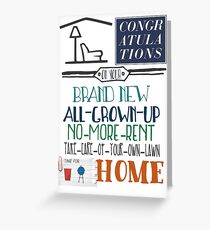 Congrats on your new home... Greeting Card