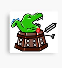Exterminate! Dinosaur Canvas Print