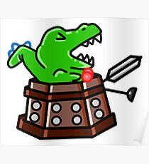 Exterminate! Dinosaur Poster