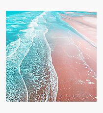 Sea Blue and Rose Gold Photographic Print