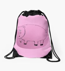 Pig - Cochon - Martin Boisvert Drawstring Bag