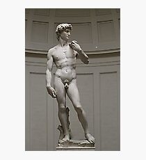 David by Michelangelo, #David, #Michelangelo, #DavidbyMichelangelo, #masterpiece, #Renaissance, #sculpture, #marble,  #statue, #standing, #male, #nude, #Biblical, #hero, #favoured, #art, #Florence Photographic Print