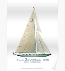 J Class Shamrock 1930, tony fernandes Poster