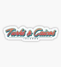 turks and caicos islands Typography Sticker