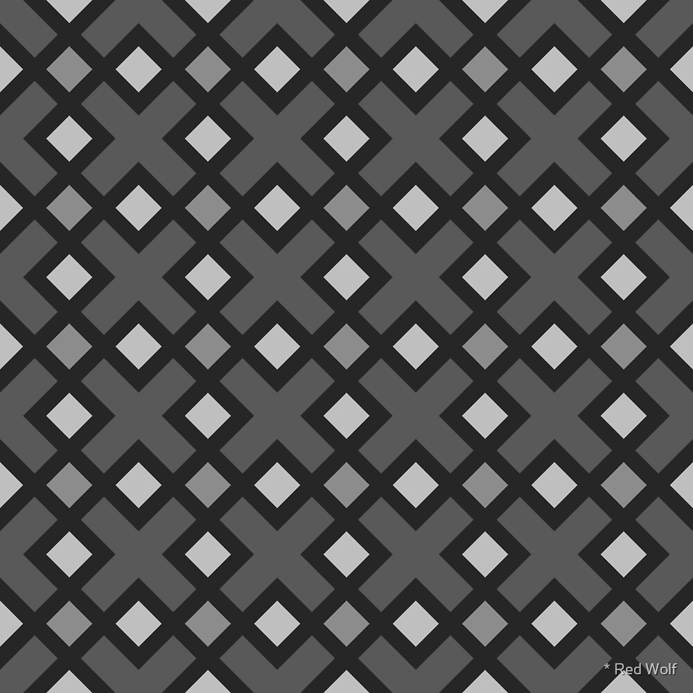 Geometric Pattern: Weave: Grey by * Red Wolf