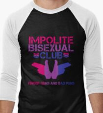 Impolite Bisexual Club Men's Baseball ¾ T-Shirt