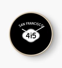 San Francisco 415 California Vintage Area Code Clock