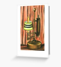 Antique lamp in colour Greeting Card