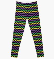 Mardi Gras Chevron Pattern Leggings
