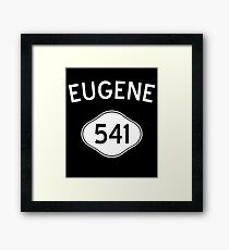 Eugene 541 Oregon Vintage Area Code Framed Print