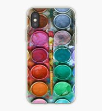 Watercolor Rainbow Flow Abstraction palette iPhone Case