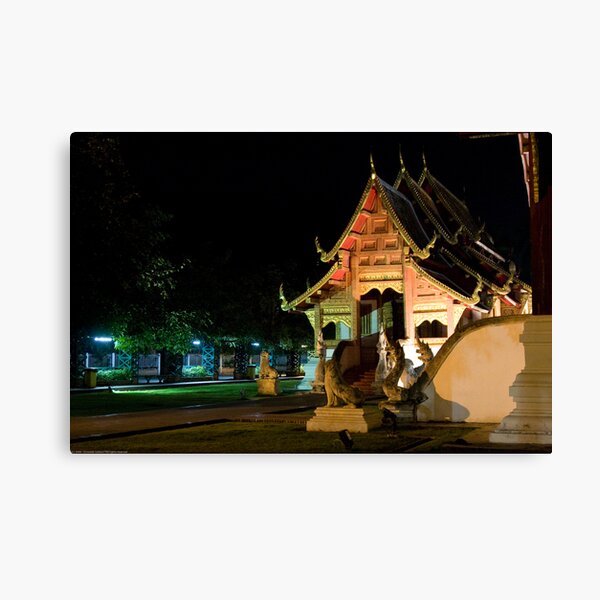 Wat Phra Singh at night Canvas Print