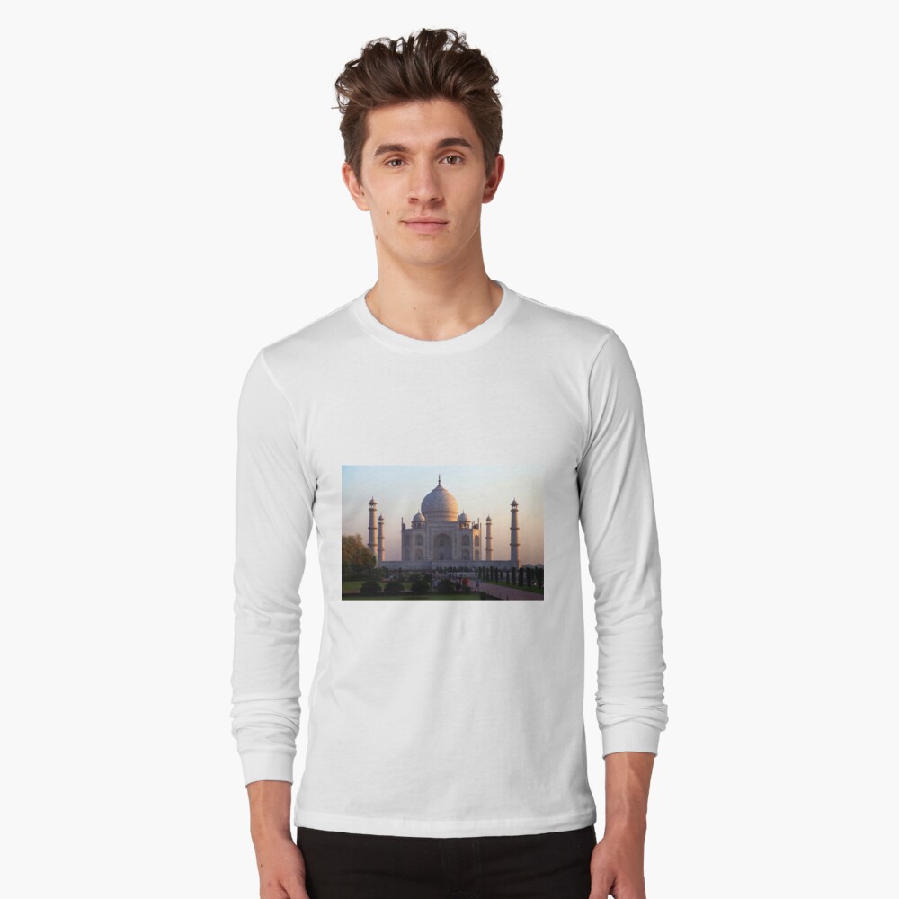 The Taj Mahal at sunrise. Long Sleeve T-Shirt