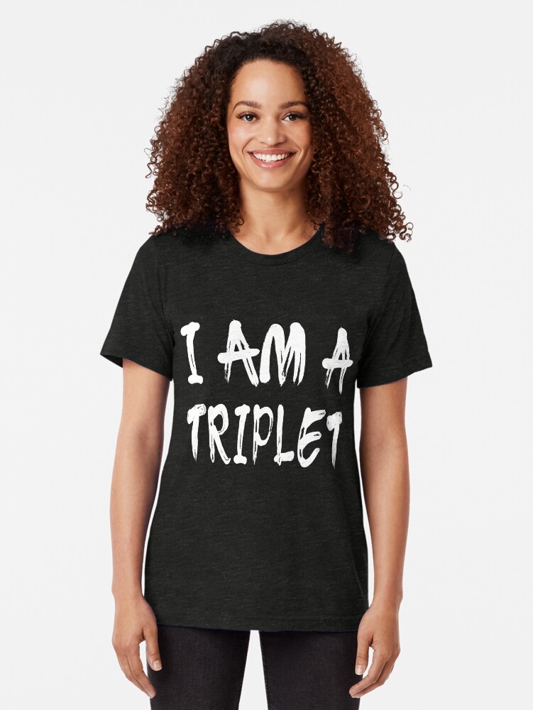 Vista alternativa de Camiseta de tejido mixto I Am A Triplet