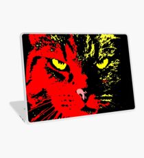 ANGRY CAT POP ART - RED YELLOW BLACK Laptop Skin