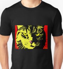 ANGRY CAT POP ART - YELLOW BLACK RED Unisex T-Shirt