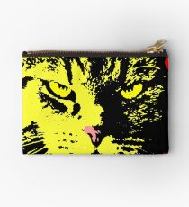 ANGRY CAT POP ART - YELLOW BLACK RED Studio Pouch