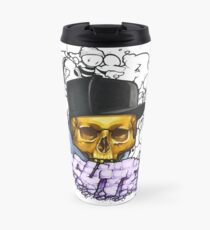 Skull and Crumble graffiti Travel Mug