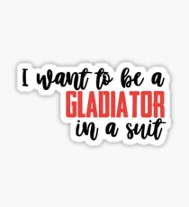 Gladiator in a suit Sticker