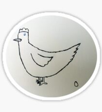 Hen - Poule - Martin Boisvert Sticker