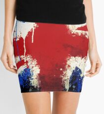 Splattered Union Jack Mini Skirt