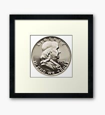 Benjamin Franklin 1953 Half Dollar Framed Print