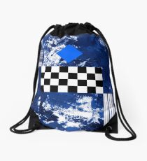 Blue Diamond Drawstring Bag