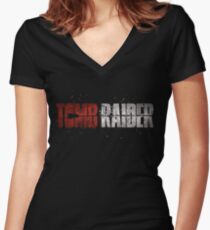 Tomb Raider 2018 Women's Fitted V-Neck T-Shirt