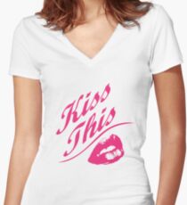 Kiss This Shirt mit V-Ausschnitt