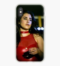 Vinilo o funda para iPhone Lauren Jauregui en rojo