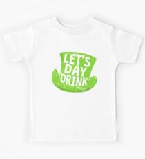 Let's Day Drink Funny St. Patrick's Day Distressed Kids Tee