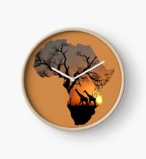 Giraffen in Afrika Uhr
