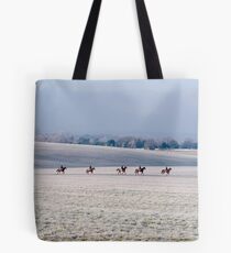 frosty horses Tote Bag