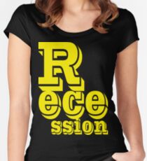 recession yellow Women's Fitted Scoop T-Shirt