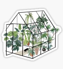 greenhouse with plants Sticker