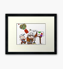 Up with Peanuts Framed Print