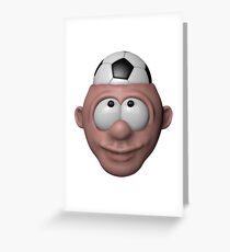 Soccer Head Greeting Card