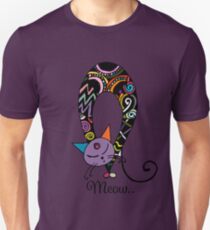 Rainbow cat silhouette collection. Black cats in various poses. Unisex T-Shirt