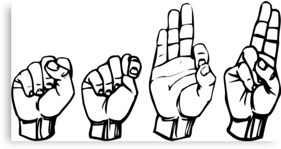 "STFU Sign Language" Canvas Prints by thehiphopshop | Redbubble