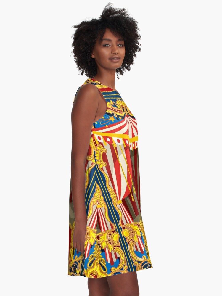 Alternate view of Carnival Circus Vintage A-Line Dress